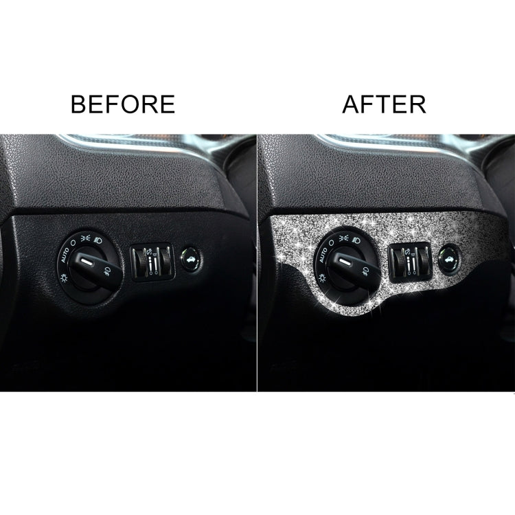 For Dodge Charger 2011-2014 Car Headlight Switch Diamond Decorative Sticker, Left-hand Drive, Headlight Switch