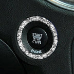 For Dodge Charger 2011-2014 Car Engine Starting Circle Diamond Decorative Sticker, Left-hand Drive, Engine Starting Circle