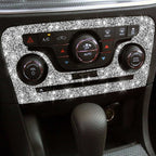 For Dodge Charger 2011-2014 Car AC Control CD Panel Diamond Decorative Sticker, Left-hand Drive, AC Control CD Panel