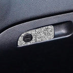 For Dodge Charger 2011-2014 2pcs/Set Car Front Passenger Seat Storage Box Handle Diamond Decorative Sticker, Left-hand Drive, 2pcs/Set Front Passenger Seat Storage Box Handle