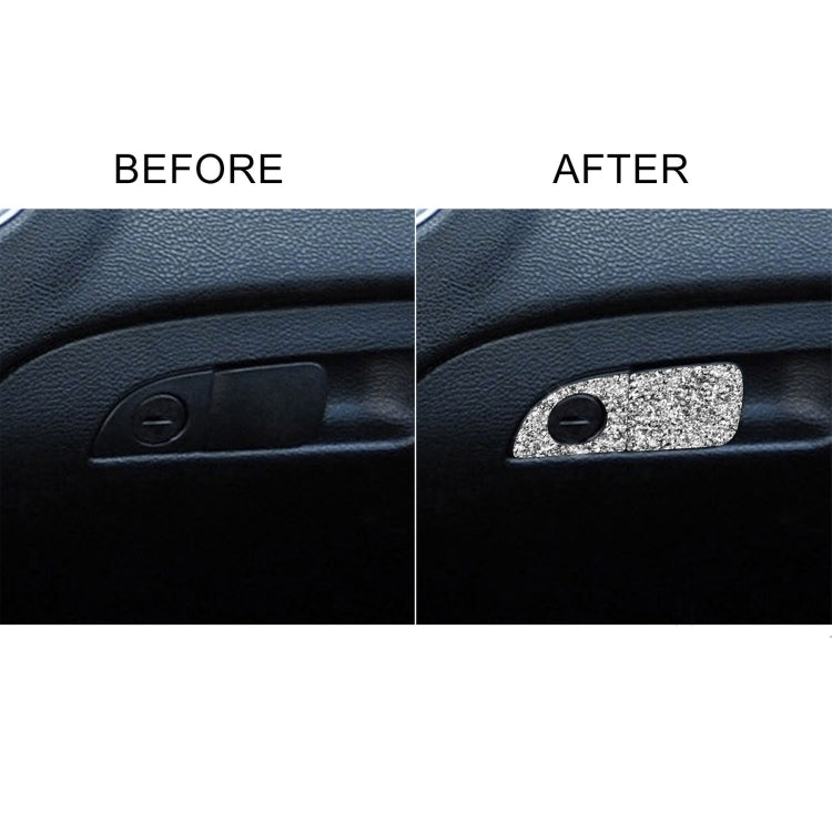For Dodge Charger 2011-2014 2pcs/Set Car Front Passenger Seat Storage Box Handle Diamond Decorative Sticker, Left-hand Drive, 2pcs/Set Front Passenger Seat Storage Box Handle