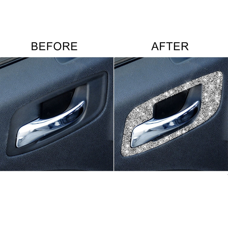 For Dodge Charger 2011-2014 Car Door Handle A Diamond Decorative Sticker, Left-hand Drive, Door Handle A