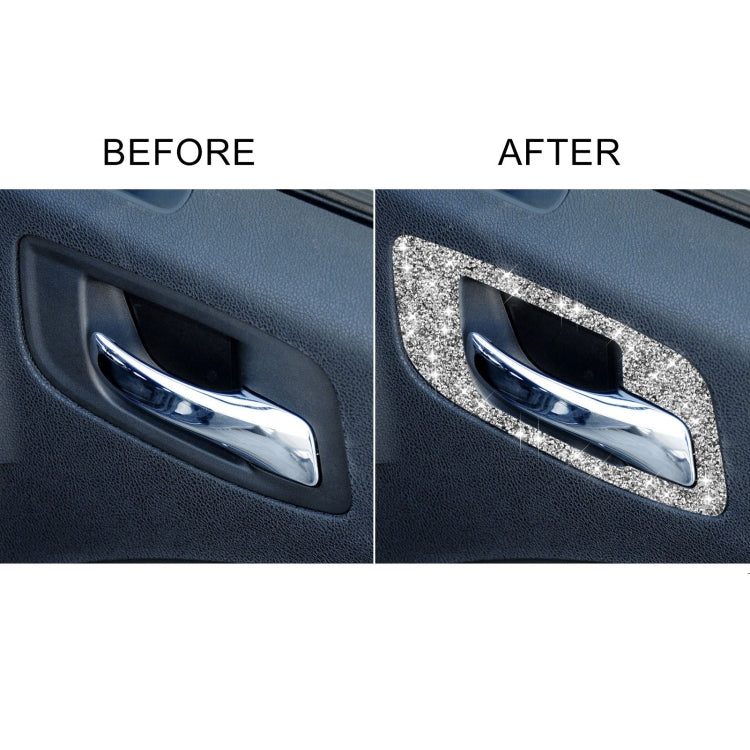 For Dodge Charger 2011-2014 Car Door Handle B Diamond Decorative Sticker, Left-hand Drive, Door Handle B