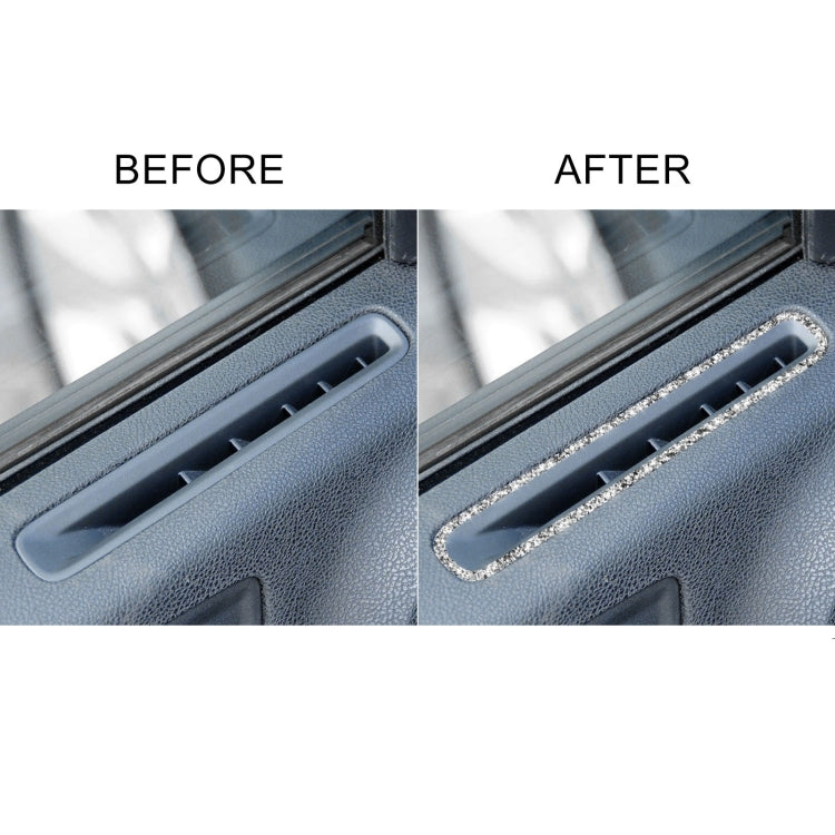 For Dodge Charger 2011-2014 Car Window Defogger Air Vent Diamond Decorative Sticker, Left-hand Drive, Window Defogger Air Vent