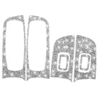 For Dodge Charger 2011-2014 6pcs/Set Car Window Lift Panel Diamond Decorative Sticker, Left-hand Drive, 6pcs/Set Window Lift Panel