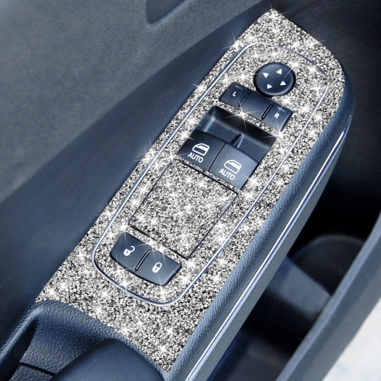 For Dodge Charger 2011-2014 9pcs/Set Car Window Lift Panel Diamond Decorative Sticker, Left-hand Drive, 9pcs/Set Window Lift Panel