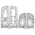 For Dodge Charger 2011-2014 9pcs/Set Car Window Lift Panel Diamond Decorative Sticker, Left-hand Drive, 9pcs/Set Window Lift Panel