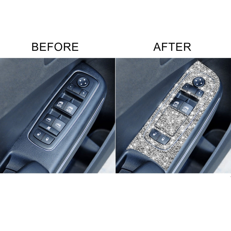 For Dodge Charger 2011-2014 9pcs/Set Car Window Lift Panel Diamond Decorative Sticker, Left-hand Drive, 9pcs/Set Window Lift Panel