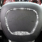 For Dodge Challenger 2015-2021 Car Steering Wheel Diamond Decorative Sticker, Left and Right Drive, Steering Wheel