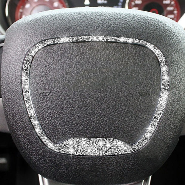 For Dodge Challenger 2015-2021 Car Steering Wheel Diamond Decorative Sticker, Left and Right Drive, Steering Wheel