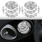 For Nissan 350Z 2006-2009 10pcs Car Left and Right Exhaust Port Diamond Sticker,Left and Right Drive Universal, Car Left and Right Exhaust Port