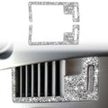 For Nissan 350Z 2006-2009 Car Center Ventilation Exhaust Outlet Diamond Sticker,Left and Right Drive Universal, Car Center Ventilation Exhaust Outlet