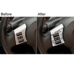 For Nissan 350Z 2006-2009 Car Steering Wheel Button Frame Diamond Sticker,Left and Right Drive Universal, Car Steering Wheel Button Frame
