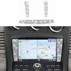 For Nissan 350Z 2006-2009 Car Navigation Frame Diamond Sticker,Left and Right Drive Universal, Car Navigation Frame