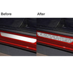 For Tesla Model 3 Car Rear Door Sill Strip Diamond Sticker,Left and Right Drive Universal, Rear Door Sill Strip