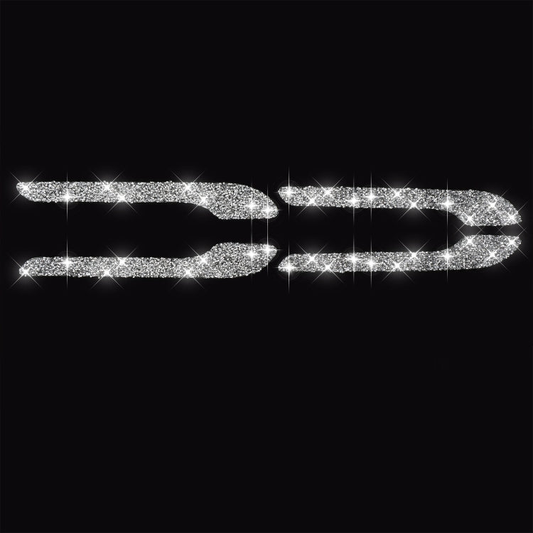 For Tesla Model 3 4pcs Car Outside Handle Diamond Sticker,Left and Right Drive Universal, Car Outside Handle