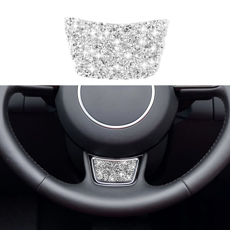 Car Steering Wheel Logo Diamond Decoration Sticker, Left and Right Drive, Steering Wheel Logo