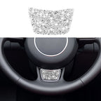 Car Steering Wheel Logo Diamond Decoration Sticker, Left and Right Drive, Steering Wheel Logo