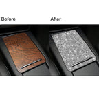 For Tesla Model X Car Storage Box Panel Diamond Sticker,Left and Right Drive Universal, Car Storage Box Panel