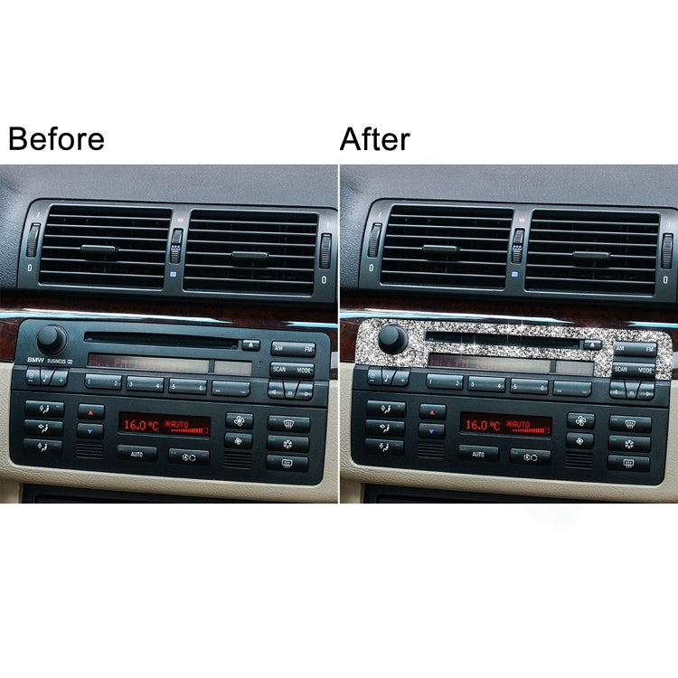 Car Center Control Panel Upper Diamond Decoration Sticker, Left and Right Drive, Center Control Panel Upper