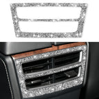 For Tesla Model X Car Rear Air Outlet Panel Diamond Sticker,Left and Right Drive Universal, Car Rear Air Outlet Panel