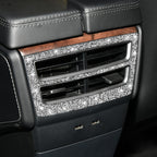 For Tesla Model X Car Rear Air Outlet Panel Diamond Sticker,Left and Right Drive Universal, Car Rear Air Outlet Panel