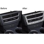 For Tesla Model X Car Rear Air Outlet Panel Diamond Sticker,Left and Right Drive Universal, Car Rear Air Outlet Panel