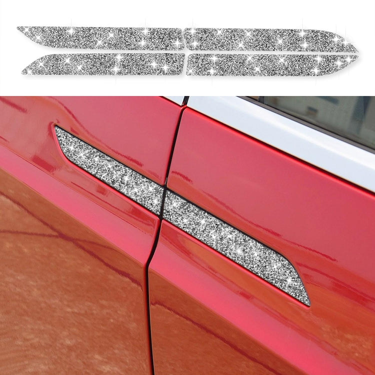 For Tesla Model X Car Exterior Door Handle Panel Diamond Sticker,Left and Right Drive Universal, Car Exterior Door Handle Panel