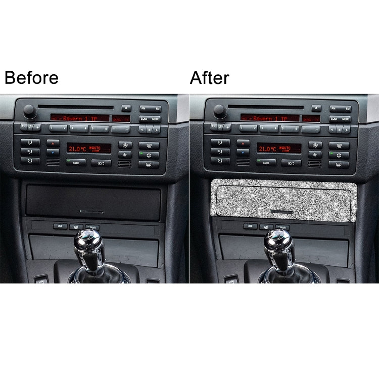 Car Gear Button Frame Diamond Decoration Sticker, Left Drive, Gear Button Frame