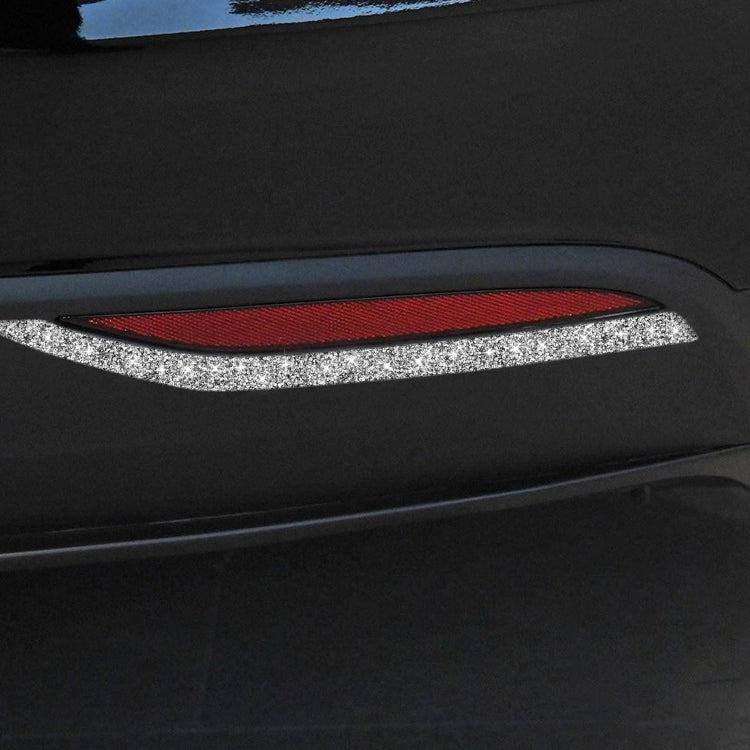 For Tesla Model X Car Rear Fog Lamp Diamond Sticker,Left and Right Drive Universal, Car Rear Fog Lamp