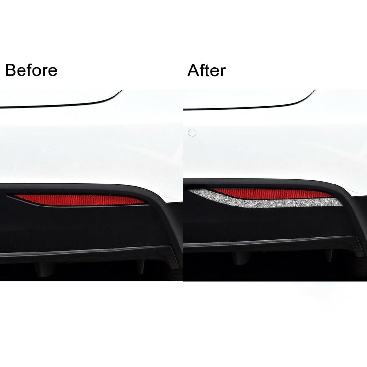 For Tesla Model X Car Rear Fog Lamp Diamond Sticker,Left and Right Drive Universal, Car Rear Fog Lamp