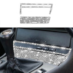 For BMW Series 3 E46 1998-2005 Car Cigarette Lighter Frame Diamond Decoration Sticker, Cigarette Lighter Frame Right Drive, Cigarette Lighter Frame Left Drive
