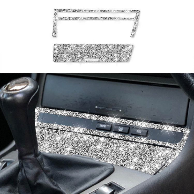 For BMW Series 3 E46 1998-2005 Car Cigarette Lighter Frame Diamond Decoration Sticker, Cigarette Lighter Frame Right Drive, Cigarette Lighter Frame Left Drive