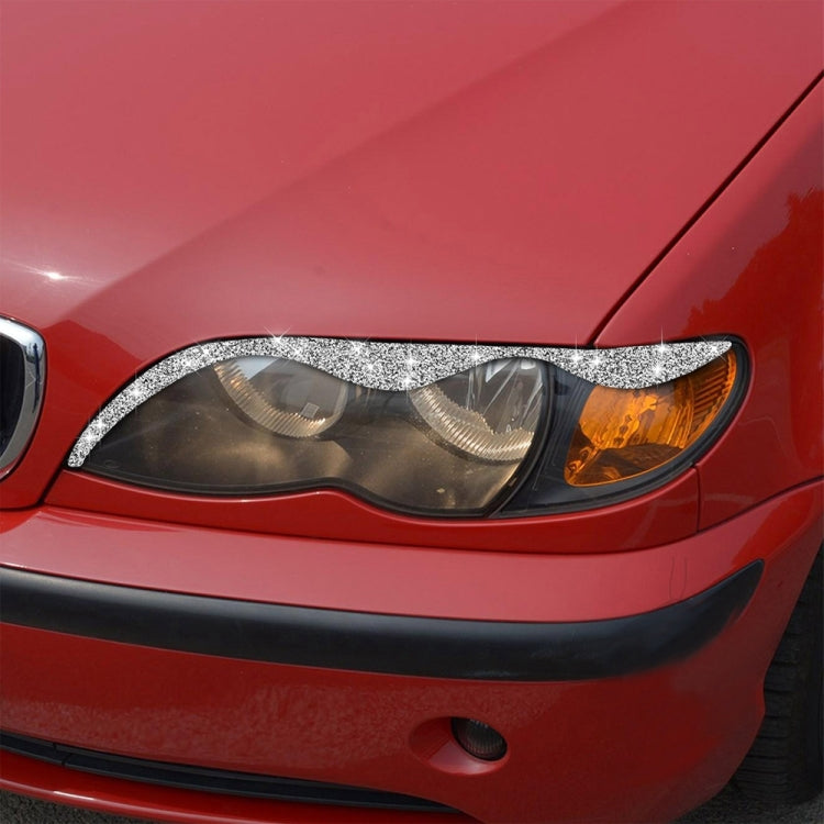 Car Light Eyebrow Soft Style Diamond Decoration Sticker, Left and Right Drive, Light Eyebrow Soft Style