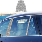 6pcs Car B-Pillar Diamond Decoration Sticker, Left and Right Drive, B-Pillar