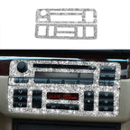 3pcs Car Center Control Panel Diamond Decoration Sticker, Left and Right Drive, Center Control Panel