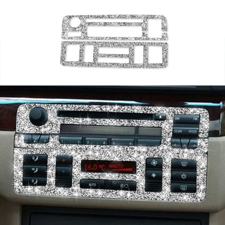 3pcs Car Center Control Panel Diamond Decoration Sticker, Left and Right Drive, Center Control Panel