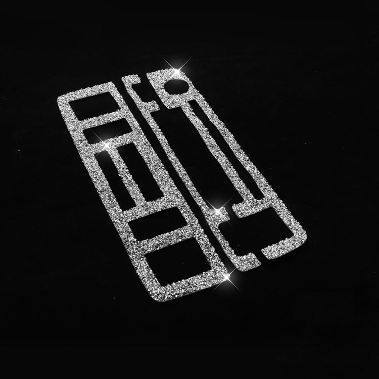 3pcs Car Center Control Panel Diamond Decoration Sticker, Left and Right Drive, Center Control Panel