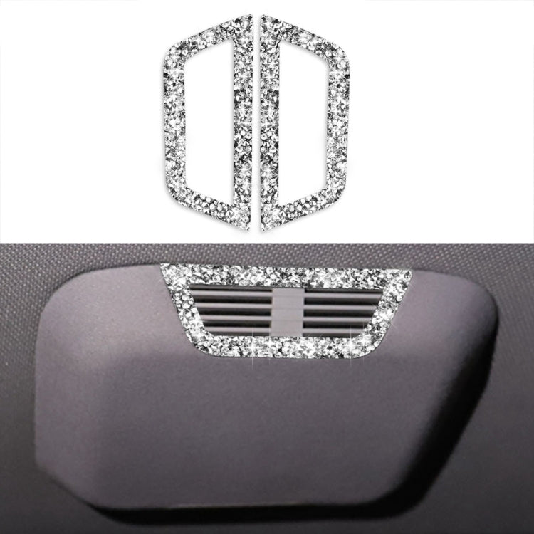 Car Rear Seat Roof Air Outlet Diamond Decoration Sticker, Left and Right Drive, Rear Seat Roof Air Outlet