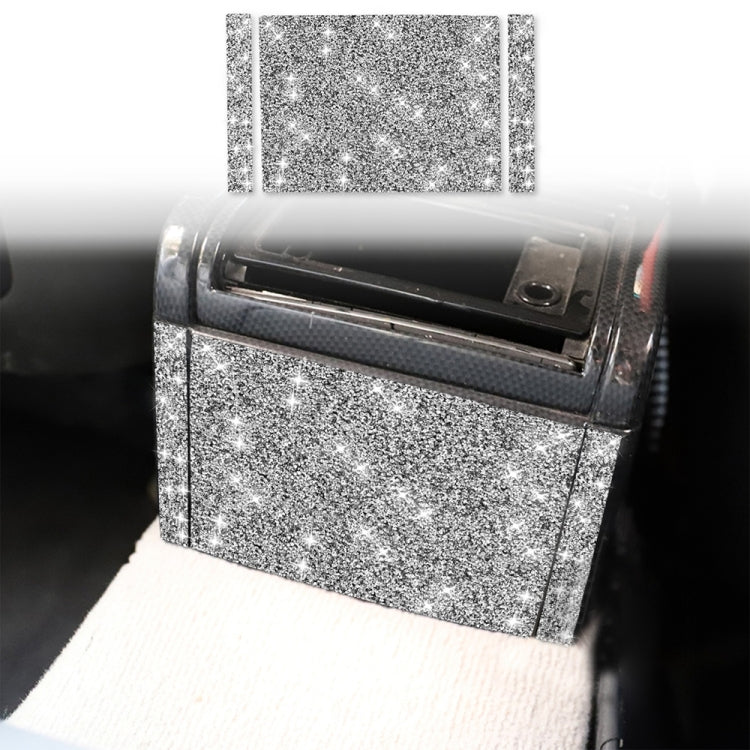 Car Rear Seat Air Outlet Panel Diamond Decoration Sticker, Left and Right Drive, Rear Seat Air Outlet Panel