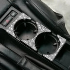 Car Water Cup Holder Panel Diamond Decoration Sticker, Left and Right Drive, Water Cup Holder Panel