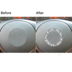Car Steering Wheel Logo Circle Diamond Decoration Sticker, Left and Right Drive, Steering Wheel Logo Circle