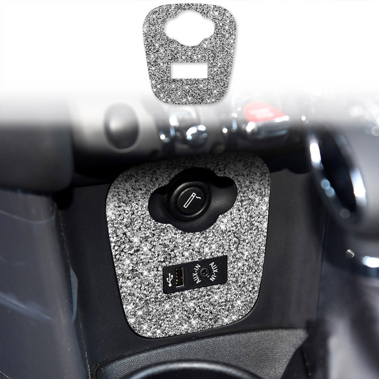 Car F Chassis Cigarette Lighter Cover Diamond Decoration Sticker, For BMW Mini Cooper F56