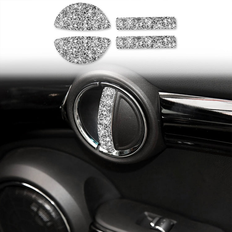 For BMW Mini Cooper Clubman Countryman  F55 4pcs Car F Chassis Door Handle Diamond Decoration Sticker, For BMW Mini Cooper Clubman Countryman F55