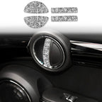 For BMW Mini Cooper Clubman Countryman  F55 4pcs Car F Chassis Door Handle Diamond Decoration Sticker, For BMW Mini Cooper Clubman Countryman F55