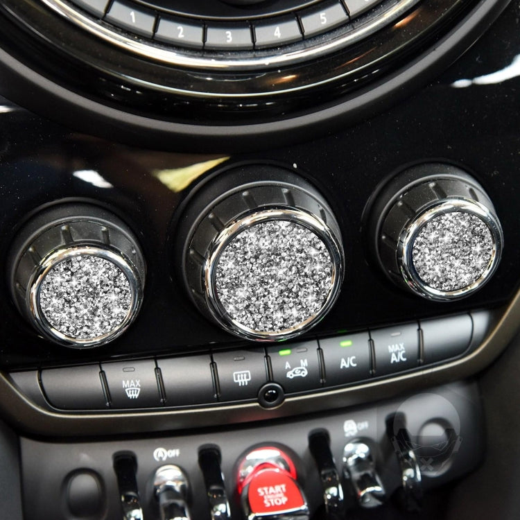 Car Multimedia Knob Diamond Decoration Sticker, For BMW Mini F55 / F56