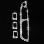 For BMW X5 E70 2008-2013 / X6 E71 2009-2014 Car Window Lift Panel Diamond Decoration Sticker, Lift Panel High Configuration Right Drive, Lift Panel High Configuration Left Drive