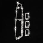 For BMW X5 E70 2008-2013 / X6 E71 2009-2014 Car Window Lift Panel Diamond Decoration Sticker, Lift Panel Low Configuration Left Drive