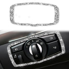 For BMW X5 E70 / X6 E71 2008-2013 Car Headlight Switch Frame Diamond Decoration Sticker, Headlight Switch Frame