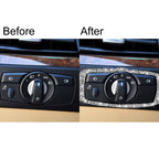 For BMW X5 E70 / X6 E71 2008-2013 Car Headlight Switch Frame Diamond Decoration Sticker, Headlight Switch Frame